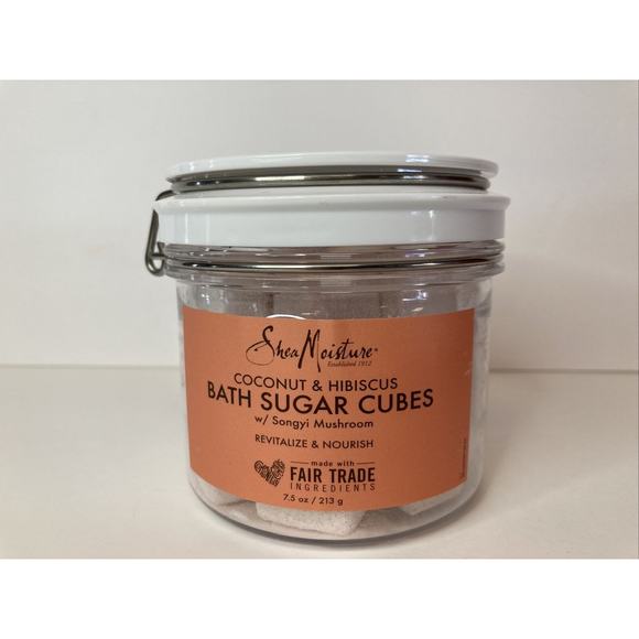 Bath Sugar Cubes Shea Moisture Coconut Hibiscus Songyi Nourish 7.5 oz - Picture 1 of 4